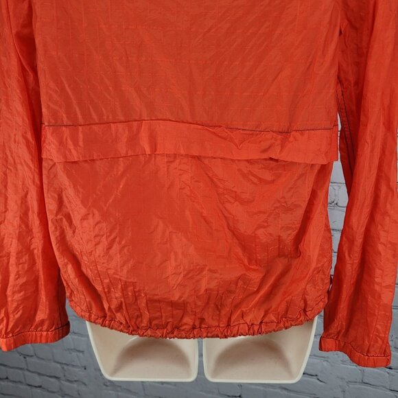 Free People Orange Nylon Full Zip Lightweight Windbreaker Jacket Size Medium M - Picture 9 of 12